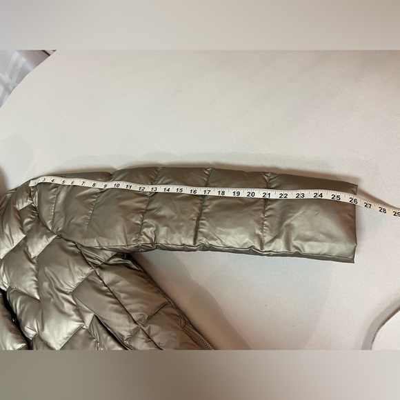 Women's Metallic Grey Puffer Jacket - Alaska Outerwear Company/ Made in Italy - Picture 9 of 11